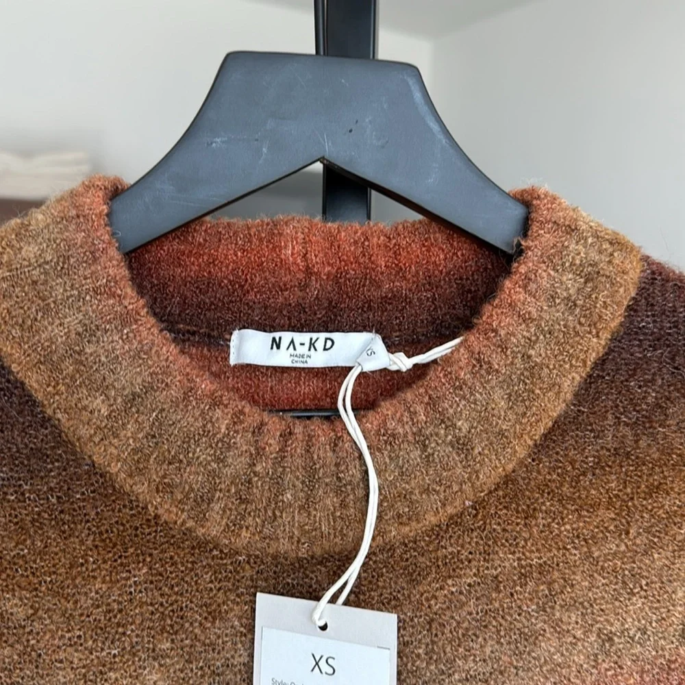 NA-KD oversized ombré knitted sweater XS - Picture 3 of 3